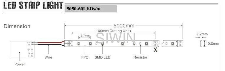 IP22 300pcs 5050SMD LED Flexible Strip Lights