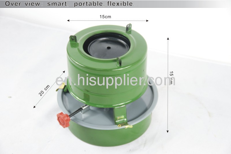 Army green round kerosene stove