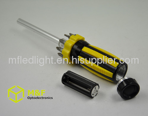 LED multi screwdriver with telescopic magnetic pick-up tool 