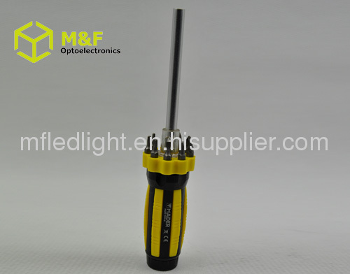 LED multi screwdriver with telescopic magnetic pick-up tool 