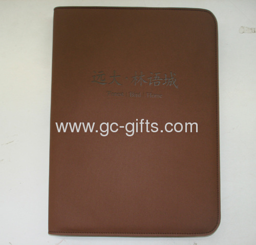 brown-black A4 sizes pu leather file folder