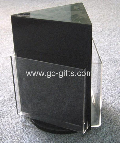 western union 2 tiers DL brochure holders made of acrylic