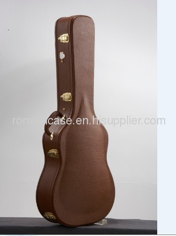 colorful acoustic guitar case,hard PVC guitar bag,wooden acoustic box