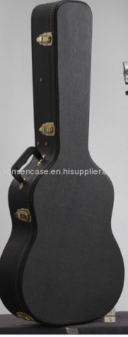 wooden acoustic guitar bag,hard musical guitar box,durable acoustic guitar case