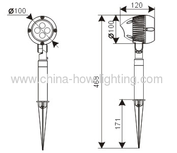 4W LED Garden Lamp with Cree XP chip