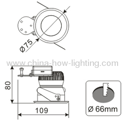 7W LED Downlight with 1pc Cree MCE chip