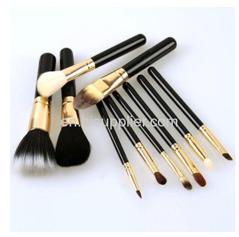 10PCS Wholesale Natural hair cosmetic brush set