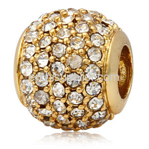 european Gold Plated Copper Pave Crystal Charm New Products For 2013 Wholesale