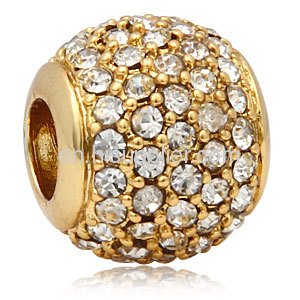 european Gold Plated Copper Pave Crystal Charm New Products For 2013 Wholesale
