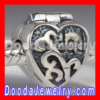 925 Solid Silver european Clip Beads father