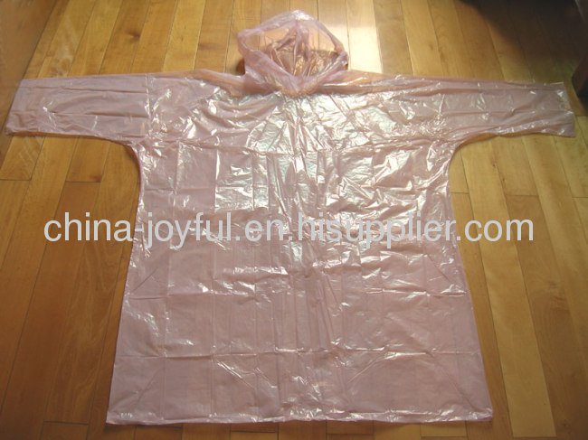 Disposable Plastic Pullover Raincoat