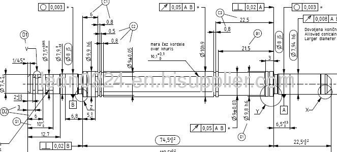 eletric motor drive shaft