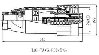 screw termination waterproof female connector