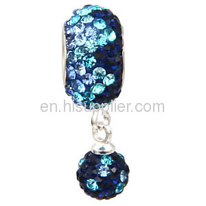 2013 New Arrival european Swarovski Crystal Dangle Charm Beads