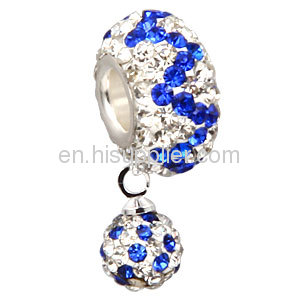 2013 New Arrival european Swarovski Crystal Dangle Charm Beads Wholesale