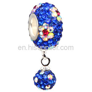 2013 New Arrival european Swarovski Crystal Dangle Charm Beads Wholesale