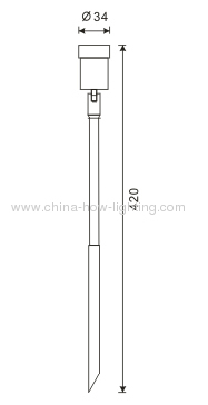 3X1W LED Garden Lamp IP44 with Cree XP Chip by Plug-in