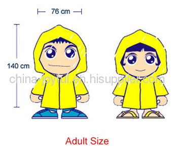 Disposable Plastic Raincoat for Multi-purpose Use