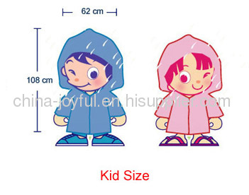 Disposable Plastic Raincoat for Multi-purpose Use