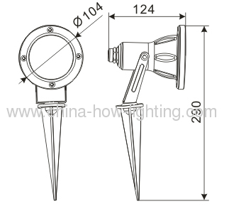 3W LED Garden Lamp IP67 Plug-in with Cree XP Chips