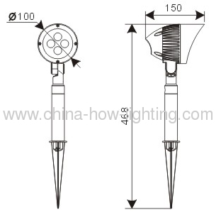 4W LED Garden Lamp IP65 Plu-in with Cree XP Chips