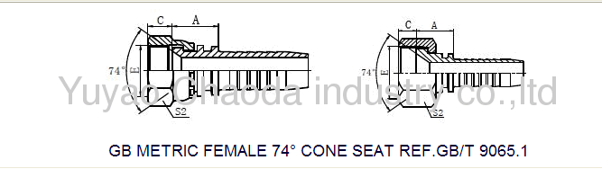 METRIC FEMALE 74°CONE SEAT HOSE FITTING