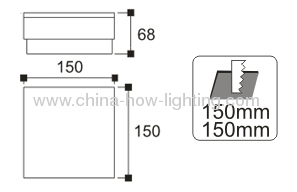 2.2W LED In-ground Lamp IP67 with 5mm Straw LED Square Shape