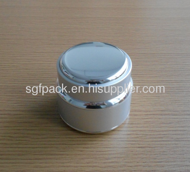 100g Anodized Aluminum container cream jar Cosmetic container Double wall jar inner plastic jar Hot sale Personal care