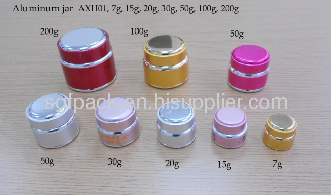 100g Anodized Aluminum container cream jar Cosmetic container Double wall jar inner plastic jar Hot sale Personal care