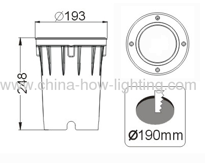 3.5W-25.8W LED In-ground Lamp IP67 with Epistar or Cree XP Chip