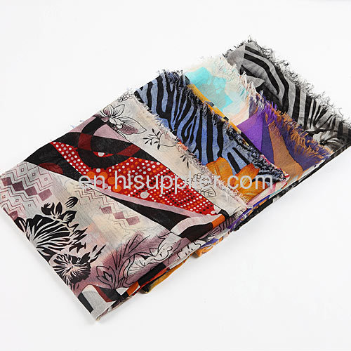 100% Cashmere Wool Textile Printing Large Square Scarves 