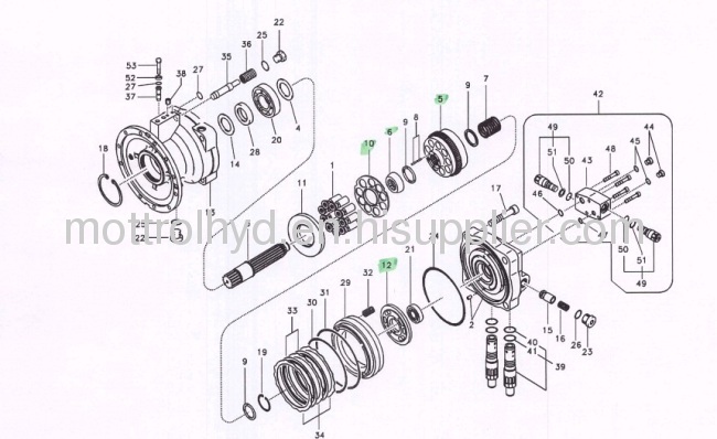 SK250-8 Swing Motor Seal Kit