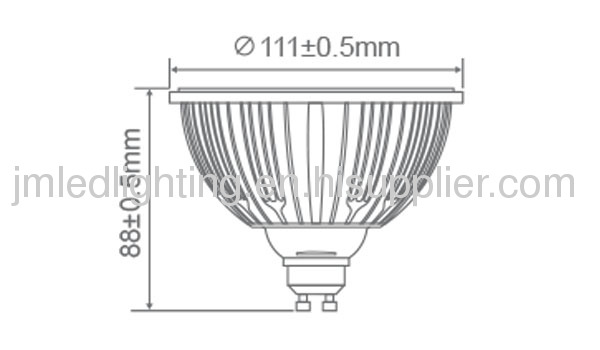 9x1w gu10 ar111 led down lamp light 9w 600lm 100-240v