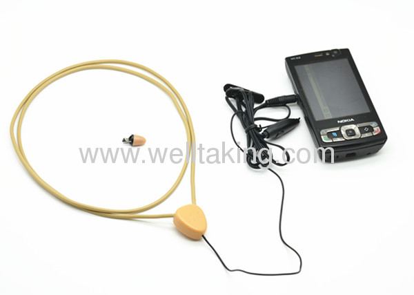 Inductive neckloop two way communication with mini wireless earpiece kit