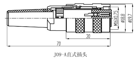 IP67 Female cable plug with cable clamp