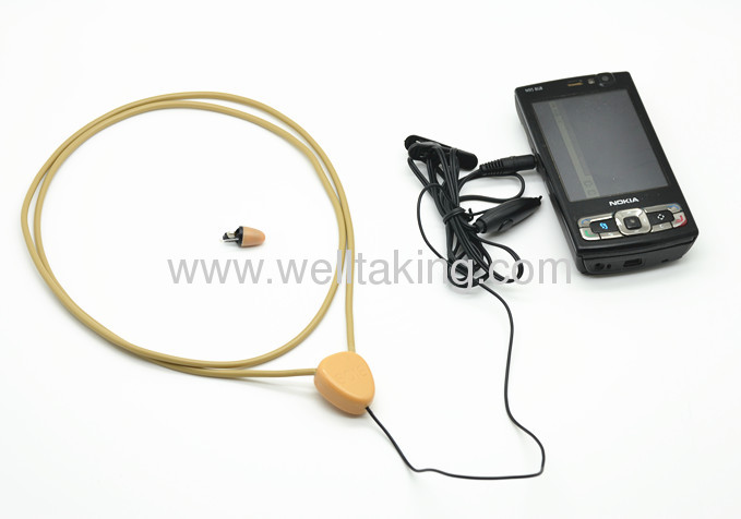 Two way communication Inductive neckloop with mini wireless earpiece