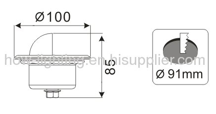 1W LED In-ground Lamp IP67 with half cover & Cree XP Chip