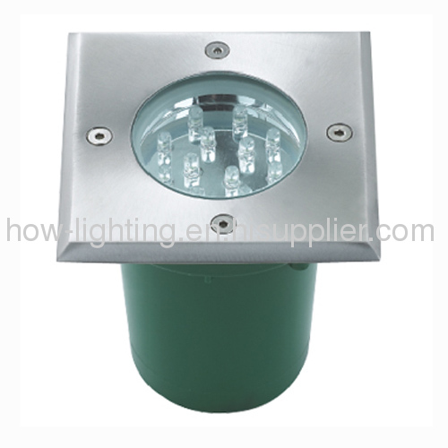1.2W-3.6W LED In-ground Lamp IP67 Square Shape with 5mm Straw LED