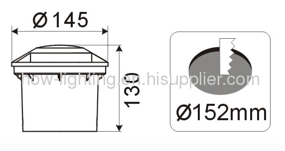 2.3W LED In-ground Lamp with 3 shinning style