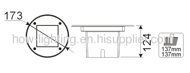 4W LED In-ground Lamp IP67 with 4pcs Cree XP Chip