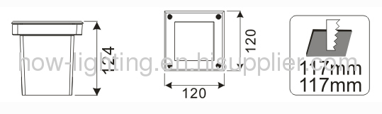 2.9W LED In-ground Lamp IP67 wth ST304 Stainless Steel & Aluminium Material