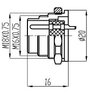 M16 wire connector IP67