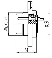 M16 wire connector IP67