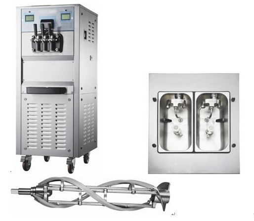 LED Automatic control dual system Frozen yogurt machine