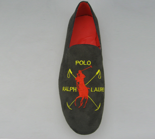 fashionable velvet slippers for men with polo letters China manufacturer