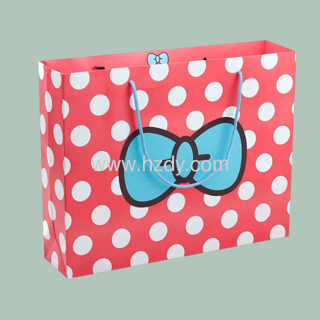 Point design printing paper bag 157g art paper bag