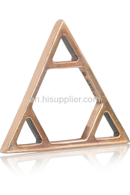 Payment Asia Stylish Jewellery Rose Bronze Triangle Ring Wholesale