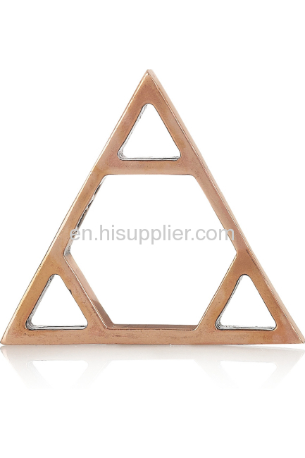 Payment Asia Stylish Jewellery Rose Bronze Triangle Ring Wholesale