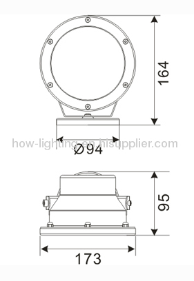 3.2W LED Flood Light IP67 with 5mm Straw LED