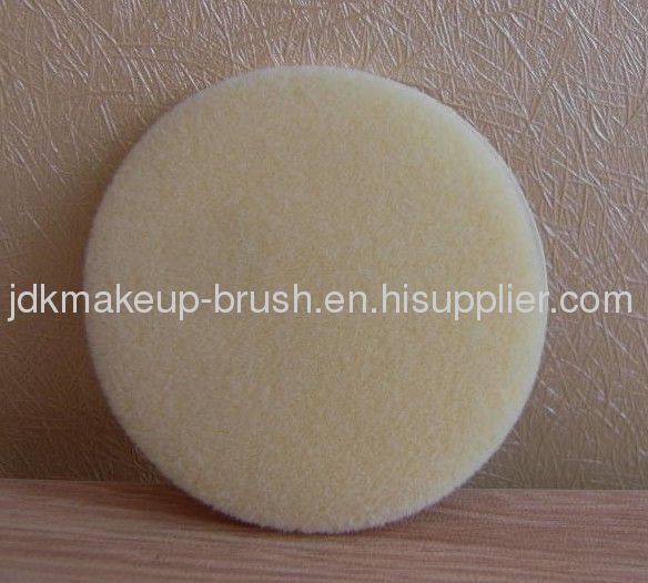 Cosmetic Flocking powder puff with PU back